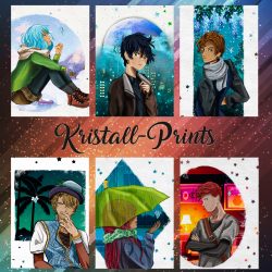 Kunstdruck Kristall-Serie: Komplettes Set (6 Prints)